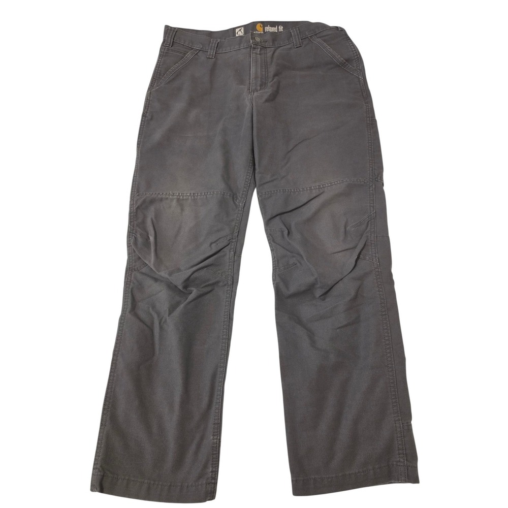 Carhartt Full Swing Relaxed Fit Work Pants Mens 38x32 Gray Canvas Carpenter
